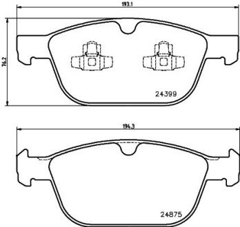 К-кт колодок перед. Volvo XC70/XC60/XC90 (08-17) HELLA 8DB 355 014-541