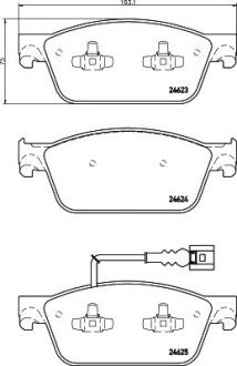 Тормозные колодки дисковые перед. VW Multivan V, T5 1.9TDI/2.0TSI/D 03- HELLA 8DB 355 014-981