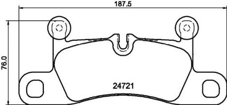 Тормозные колодки дисковые зад. VW Touareg 10-/Porsche Cayenne 10- HELLA 8DB 355 015-101