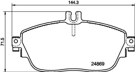 Тормозные колодки дисковые перед. Mercedes B - class 11- / A - class 11- HELLA 8DB 355 019-721