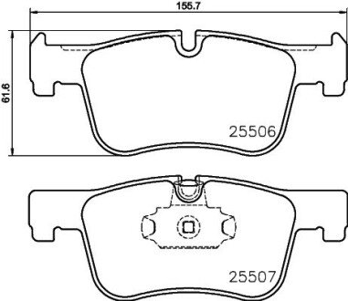 Тормозные колодки дисковые перед. BMW 3 (F30/F31) 12-/1 118 (F20) 10- HELLA 8DB 355 019-771