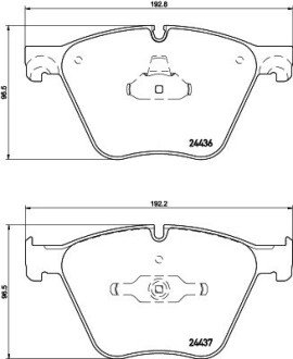 Тормозные колодки дисковые перед. BMW 5GT, 7 F01 09.09- HELLA 8DB 355 020-121