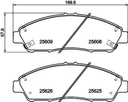 Тормозные колодки Honda Pilot 08- (AKEBONO) HELLA 8DB355020-211