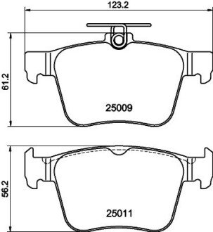 Гальмівні колодки зад. VW Golf VII 13- HELLA 8DB 355 020-261