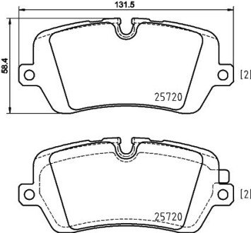 Тормозные колодки диск. Range Rover IV 3.0D-5.0 12- HELLA 8DB 355 020-361