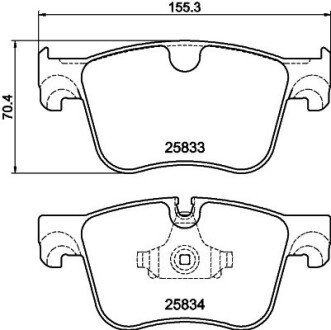 Тормозные колодки дисковые перед. Citroen C4 Picasso IIPeugeot 308 Sw II 1.2-2.0D 02.13- HELLA 8DB 355 020-981