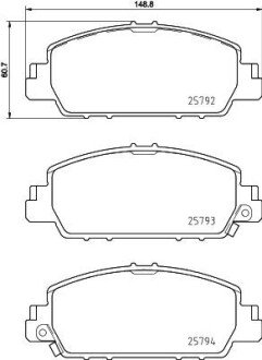 Гальмівнi колодки дисковi Honda Accord 2.4-3.5 15- HELLA 8DB 355 021-471