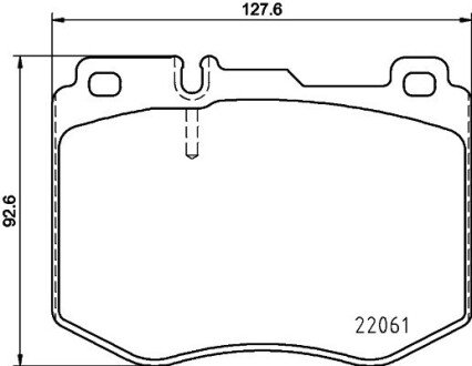 Колодки гальмівні Mercedes C (C205), C T-Model (S205), C (W205), E (A238), E (C238), E (W213), Glc (X253) 2.0-3.0D 02.14- HELLA 8DB 355 021-671