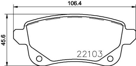 Гальмівні колодки дискові Renault Espace V, Grand Scenic IV, Megane IV, Scenic IV, Talisman 1.2-2.0D 02.15- HELLA 8DB 355 023-211