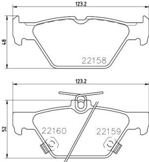 Тормозные колодки дисковые зад. Subaru Outback 2.0 D 2015- HELLA 8DB 355 023-341