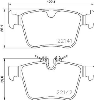 Тормозные колодки задние Land Rover Evogue 14- HELLA 8DB 355 023-361