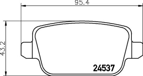 Гальмівні колодки дискові зад. Ford Galaxy, Mondeo 07- HELLA 8DB 355 025-351