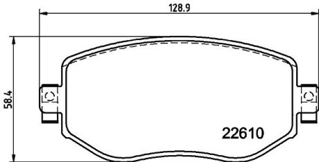 К-кт перед. тормозов. колодок Renault Megane IV 2015- HELLA 8DB 355 025-851