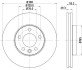 Диск гальмівний перед. VW T-5 03- (308x29,5mm) 16"диск HELLA 8DD 355 109-661 (фото 4)