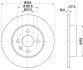 Диск гальмівний зад. 264x10x42.2 Opel Meriva 1.6I 16V, 1.7DTI/CDTI, 1.8 03.05- HELLA 8DD 355 110-271 (фото 4)