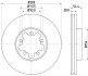 Диск гальмівний перед. Ford Transit 330/350 (300X28) 06- HELLA 8DD 355 113-281 (фото 4)