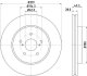 Гальмівний диск перед. Lexus RX 03-08 3.0-3.5 (PRO) HELLA 8DD355114-981 (фото 4)