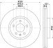 Диск гальмівний передній Audi A4, A5, A6, 1,8-3,2, 09- HELLA 8DD 355 117-191 (фото 1)