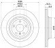 Диск гальмівний зад. (330mmx22mm) MERCEDES GLE W166 15- ML W166 11- HELLA 8DD 355 122-561 (фото 4)