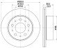 Гальмівний диск задн. Citroen Jumper 16- HELLA 8DD355125-291 (фото 4)