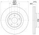 Диск гальмівний передній Nissan X-Trail Renault Koleos II 1.6-2.0D 04.14- HELLA 8DD 355 125-341 (фото 4)