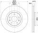 Диск гальмівний перед.Renault Clio Iv, Espace V, Grand Scenic Iii, Grand Scenic Iv, Laguna, Laguna Iii, Megane Iii, Megane Iv, Scenic Iv 1.2-3.5 10.07- HELLA 8DD 355 129-111 (фото 4)