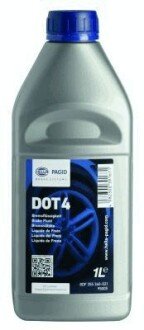 Гальмівна рідина DOT4, 1L HELLA 8DF 355 360-021