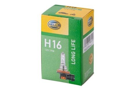 Лампа 12V H16 19W PGJ19-3 LONG LIFE HELLA 8GH 186 996-001