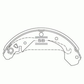 Колодка гальм. барабан. CHEVROLET TACUMA 00- задн. (SANGSIN) Hi-Q (SANGSIN) SA103