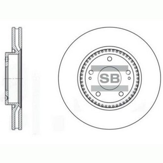 Диск гальмівний HYUNDAI NF SONATA(16) LOTZE передн. (SANGSIN) Hi-Q (SANGSIN) SD1005 (фото 1)