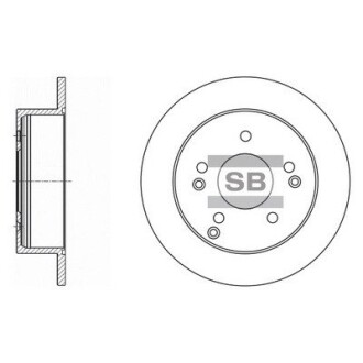 Диск тормозной HYUNDAI NF SONATA (16) задн. (выр-во SANGSIN) Hi-Q (SANGSIN) SD1006