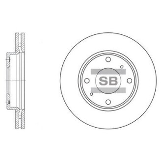 Диск гальмівний HYUNDAI AVANTE XD (ABS) 00 - передн. (SANGSIN) Hi-Q (SANGSIN) SD1016