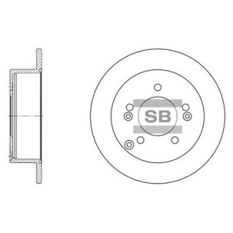 Гальмівний диск Hi-Q (SANGSIN) SD1024