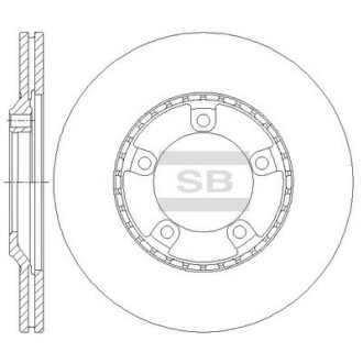 Диск гальмівний HYUNDAI NEW PORTER 96-04 GRACE 93-04 передн. (SANGSIN) Hi-Q (SANGSIN) SD1034 (фото 1)