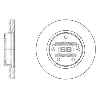 Диск гальмівний HYUNDAI TRAJET XG,SANTAFE2.0(15) передн. (SANGSIN) Hi-Q (SANGSIN) SD1040