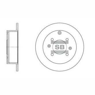 Гальмівний диск Hi-Q (SANGSIN) SD1047