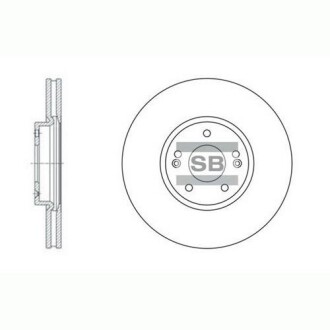 Гальмівний диск Hi-Q (SANGSIN) SD1053