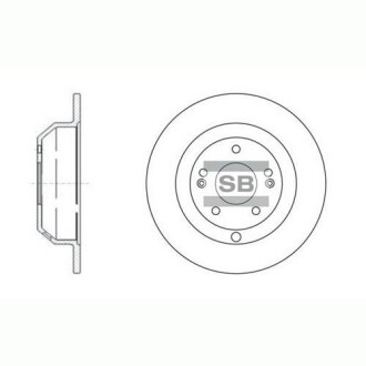 Диск гальмівний Hi-Q (SANGSIN) SD1072