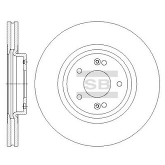 Гальмівний диск Hi-Q (SANGSIN) SD1075