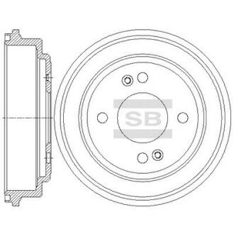 Гальмівний барабан Hi-Q (SANGSIN) SD1078