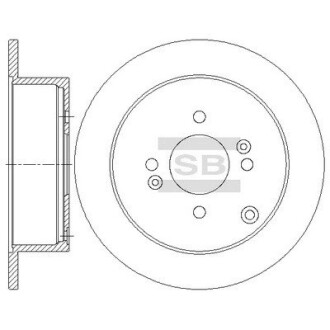 Гальмівний диск Hi-Q (SANGSIN) SD1080