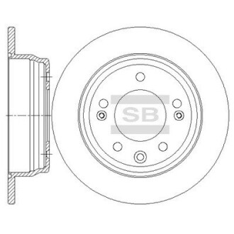 Диск гальмівний HYUNDAI i30 (FD) 1.4, 1.6, 2.0, 1.6 CRDI, 2.0 CRDI задн. (SANGSIN) Hi-Q (SANGSIN) SD1081