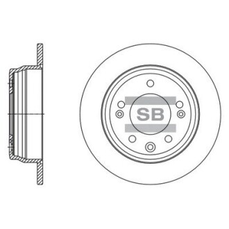Диск гальмівний HYUNDAI SONATA задн. (SANGSIN) Hi-Q (SANGSIN) SD1136