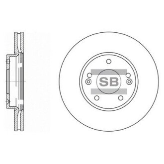 Диск гальмівний KIA CARENS 06 - передн. (SANGSIN) Hi-Q (SANGSIN) SD2002