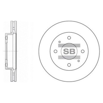 Диск гальмівний KIA CERATO(14) 04 - передн. (SANGSIN) Hi-Q (SANGSIN) SD2005