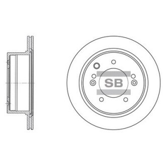 Диск гальмівний KIA SORENTO R задн. (SANGSIN) Hi-Q (SANGSIN) SD2013