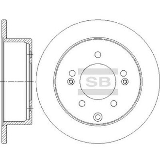 Диск гальмівний KIA CERATO II SALOON (TD) 1.6 задн. (SANGSIN) Hi-Q (SANGSIN) SD2042