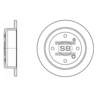 Тормозной диск Hi-Q (SANGSIN) SD3008