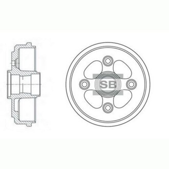 Гальмівний барабан Hi-Q (SANGSIN) SD3011