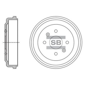 Гальмівний барабан Hi-Q (SANGSIN) SD3054